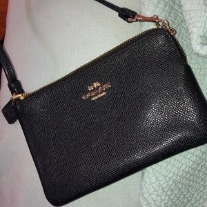 Black coach wristlet